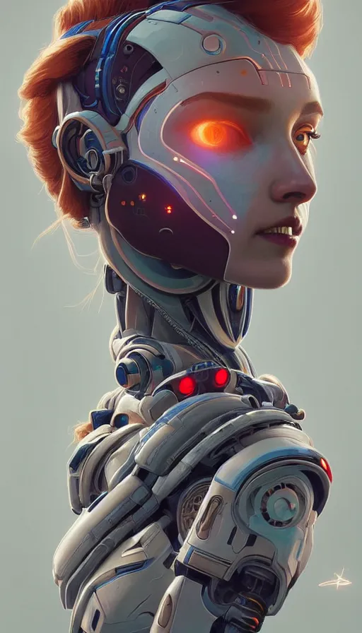 Image similar to symmetry!! portrait of a robot astronaut, floral! horizon zero dawn machine, intricate, elegant, highly detailed, digital painting, artstation, concept art, smooth, sharp focus, illustration, art by artgerm and greg rutkowski and alphonse mucha, 8 k