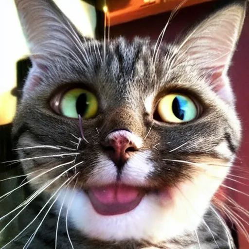 Image similar to selfie of a funny cat