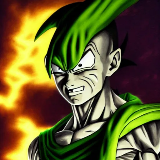 Image similar to ultra realistic portrait painting of piccolo, art by akira toriyama, 4 k, dragon ball artstyle, cel shaded, highly detailed, epic lighting