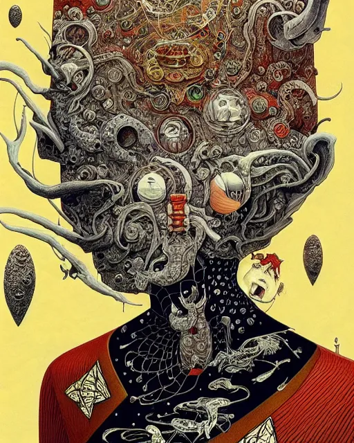 Image similar to portrait painted in jacek yerka style drawn by vania zouravliov and takato yamamoto, inspired by star trek, intricate acrylic gouache painting, high detail, sharp high detail, artstation