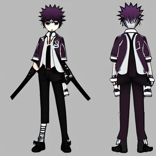 Image similar to concept art for a new danganronpa character, danganronpa style, highly detailed