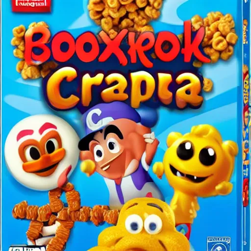 Image similar to a box of cereal but it’s a video game