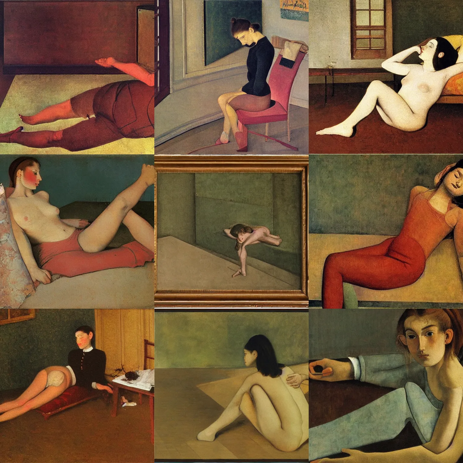 Prompt: an artwork by balthus