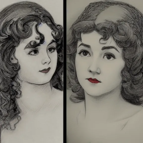 Prompt: a highly detailed portrait in the style of charles dana gibson and in the style of milo manara.