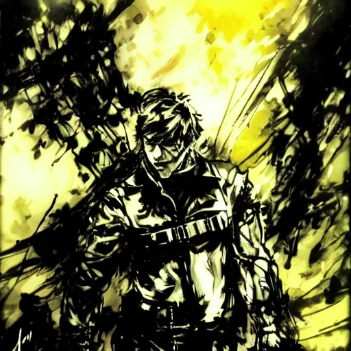 Image similar to martin ansen style metal gear solid 2 sons of liberty yoji shinkawa