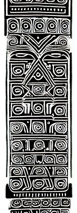 Prompt: ornate sumerian art, black and white, very ancient design, intricate organization, detailed cuneiform