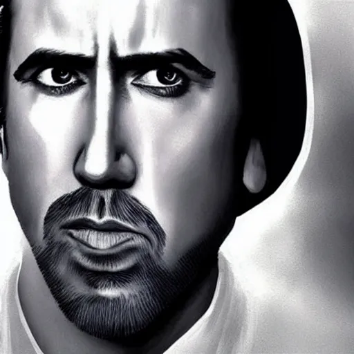 Image similar to a realistic picture of nicholas cage as obi wan kenoby