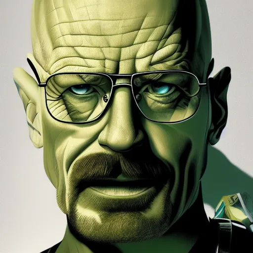 Image similar to Walter White is The Hulk, hyperdetailed, artstation, cgsociety, 8k