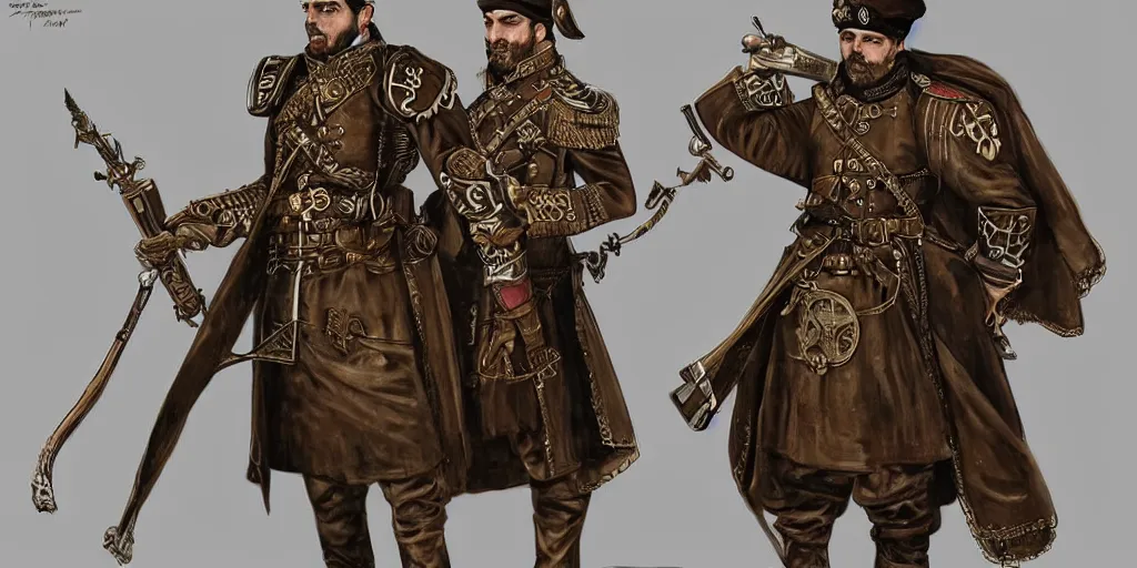 Image similar to Soldier of the Ottoman Empire, steampunk, concept art, highly detailed