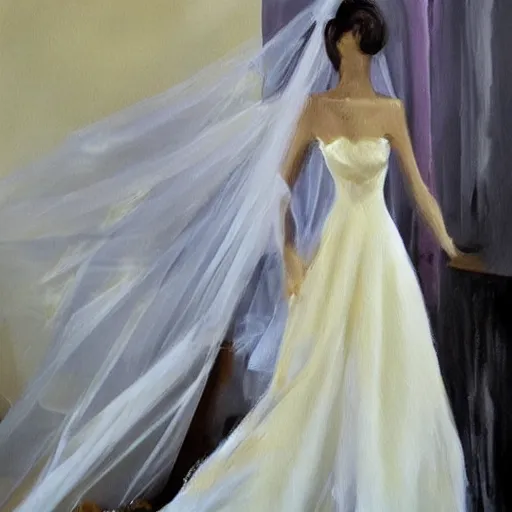 Custom Wedding Dress Painting « Custom Art By Alexis