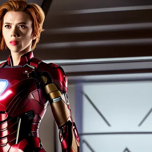 Image similar to scarlett johansson as ironman