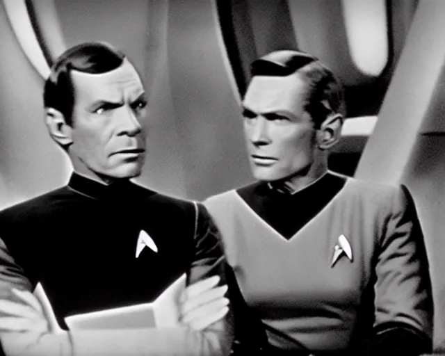 Image similar to a high - resolution video still from star trek from the 1 8 9 0 s, sharp focus, realistic