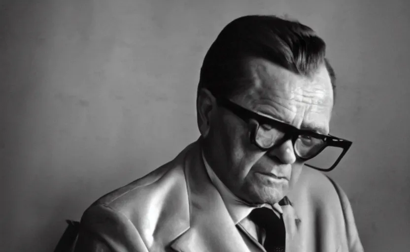 Prompt: 60s movie still full-lenght portrait of Josip Broz Tito, by David Bailey , Leica SL2 50mm, heavy grainy picture, very detailed, high quality, 4k, HD criterion, precise texture