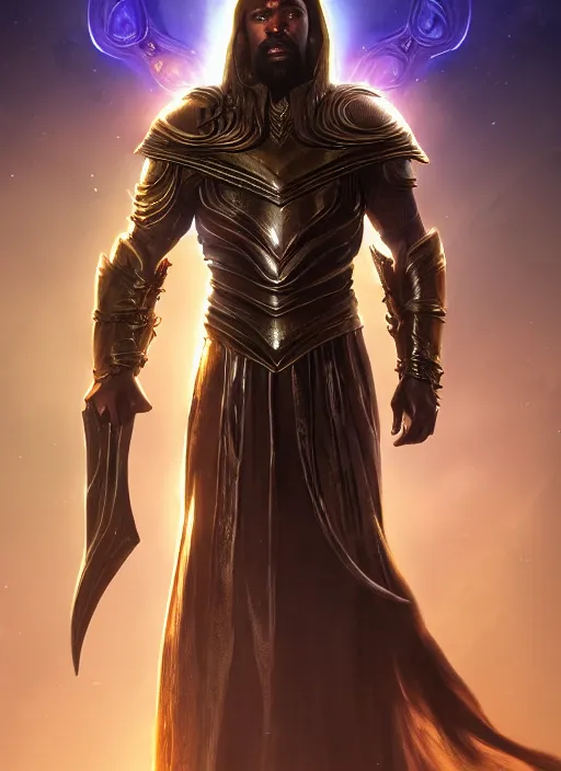 Prompt: heimdall ultra detailed fantasy, elden ring, realistic, dnd character portrait, full body, dnd, rpg, lotr game design fanart by concept art, behance hd, artstation, deviantart, global illumination radiating a glowing aura global illumination ray tracing hdr render in unreal engine 5