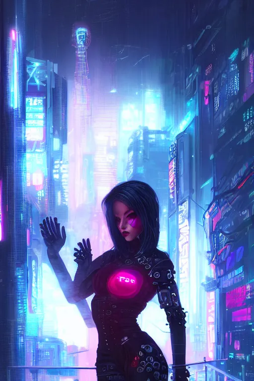 Image similar to portrait futuristic hot cyberpunk young female rouge, in futuristic stormy heavy snowy tokyo rooftop cyberpunk night, ssci-fi, fantasy, intricate, very very beautiful, elegant, neon light, highly detailed, digital painting, concept art, human anatomy, soft light, hdri, smooth, sharp focus, illustration, art by tian zi and craig mullins and WLOP and alphonse mucha