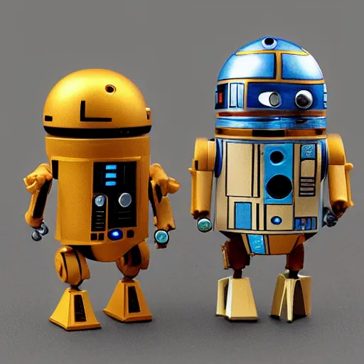 Image similar to make noise wogglebug and pressure points modules as droids from star wars