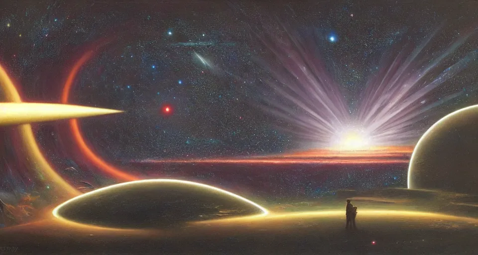 Image similar to the two complementary forces that make up all aspects and phenomena of life, by David A. Hardy