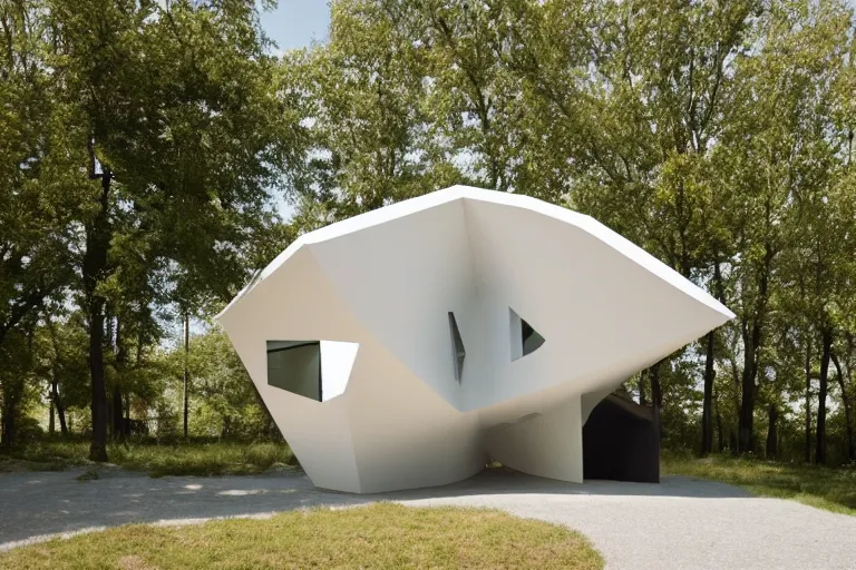 Image similar to a house, shaped like a table