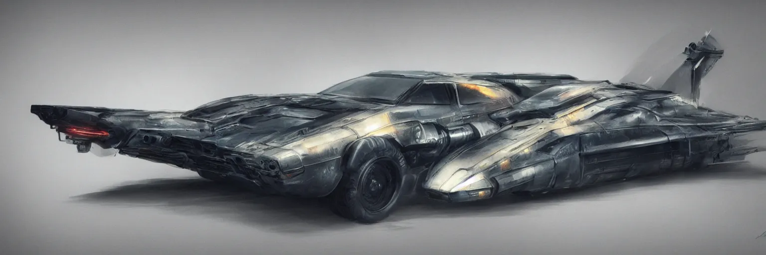 Image similar to Police Spinner, Blade Runner Car, concept art, 2049, illustration by George Hull Design, 8k