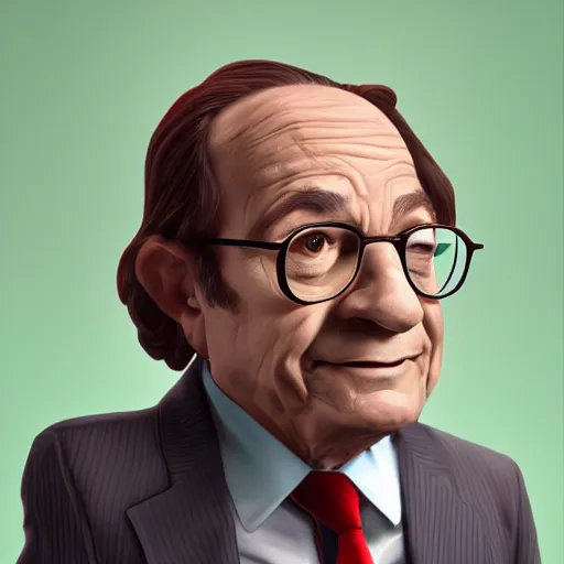 Image similar to Alan Greenspan as Gollup, digital art, cgsociety, artstation, trending, 4k