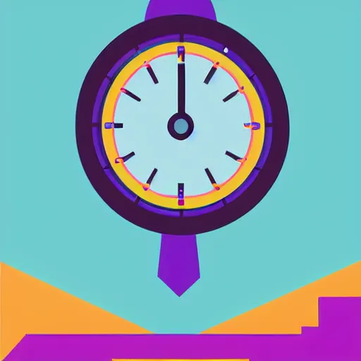 Image similar to centred clock arrow colourful illustration art by tim doyle