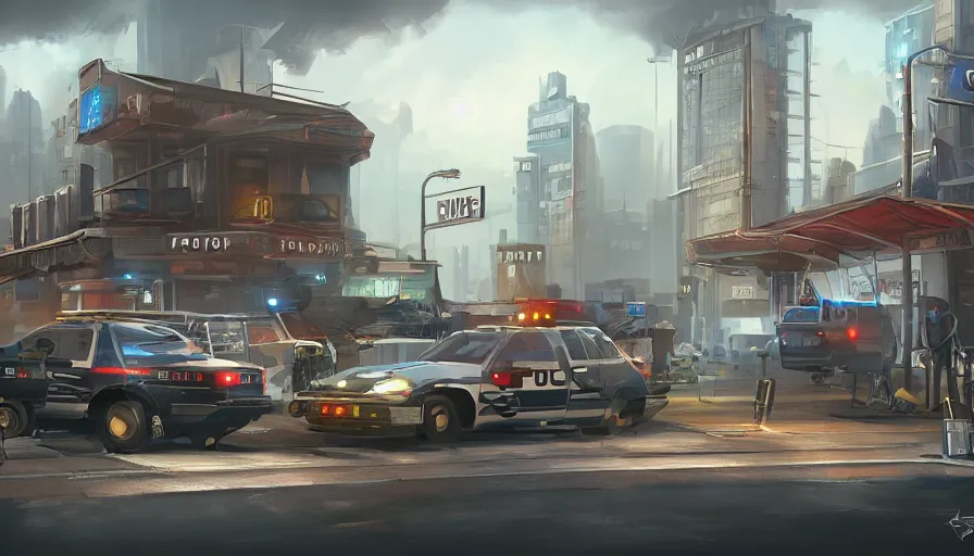 Prompt: Digital painting of Raccoon Police Department, hyperdetailed, artstation, cgsociety, 8k