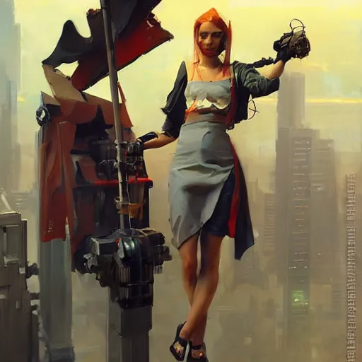 Prompt: greg manchess painting of district of columbia in the year 2 0 7 7, painting, cyberpunk style, trending on artstation, by huang guangjian and gil elvgren and sachin teng