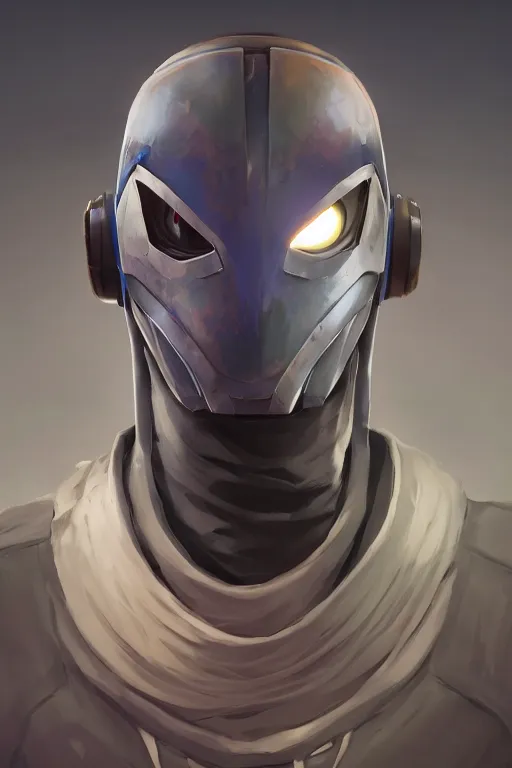 Image similar to epic mask helmet robot ninja portrait stylized as fornite style game design fanart by concept artist gervasio canda, behance hd by jesper ejsing, by rhads, makoto shinkai and lois van baarle, ilya kuvshinov, rossdraws global illumination radiating a glowing aura global illumination ray tracing hdr render in unreal engine 5