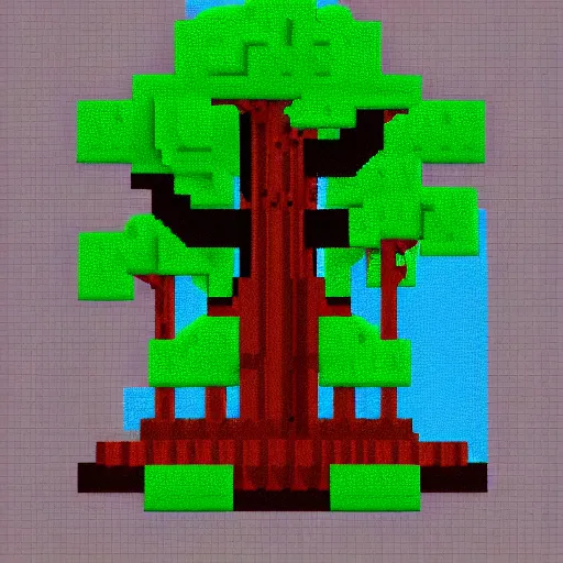 Prompt: 8 - bit pixel art redwood forest