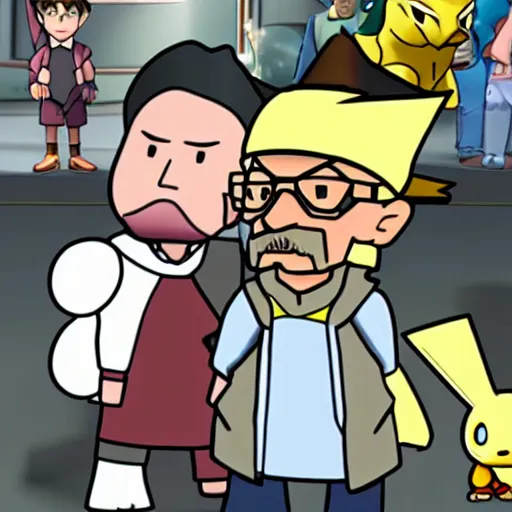 Prompt: Walter White in Pokemon