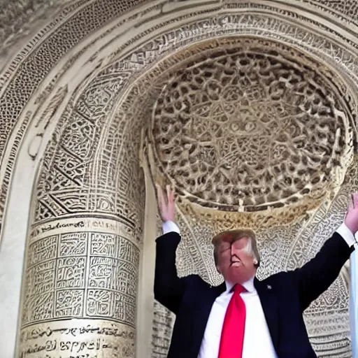 Image similar to trump islamic praying