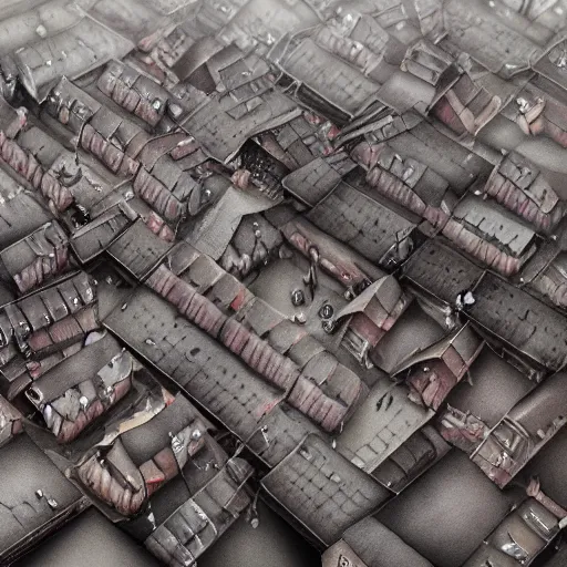 Image similar to extreme uhdr photorealistic photograp of your slum houses, fine details, highly detailed