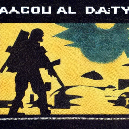 Prompt: Atari 2600 version of Call of Duty