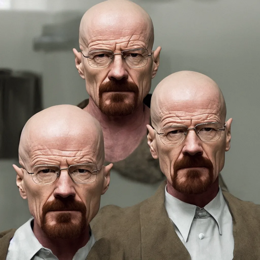 Image similar to walter white as chamber from valorant