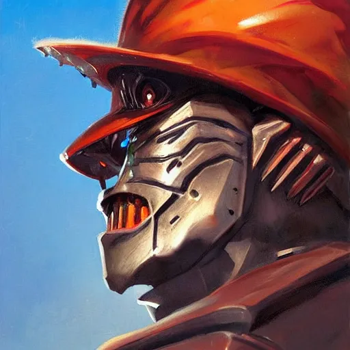 Image similar to greg manchess portrait painting of partially armored freddy krueger as overwatch character, medium shot, asymmetrical, profile picture, organic painting, sunny day, matte painting, bold shapes, hard edges, street art, trending on artstation, by huang guangjian and gil elvgren and sachin teng