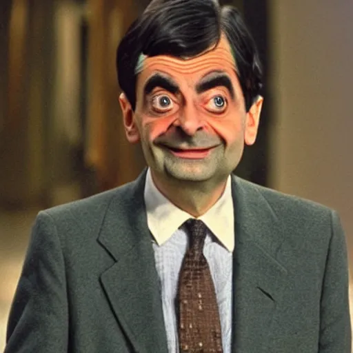 Image similar to extremely zoomed-in photo of Mr. Bean's face