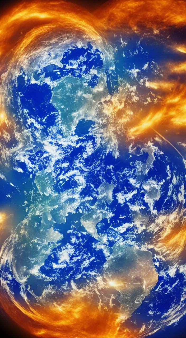 Image similar to a cymatic pattern blending with an atmospheric jet stream diagram of planet earth, weather report style, satelite imagery, whole earth, octane, 8 k,