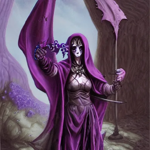 cute undead purple cloaked female liches, from the | Stable Diffusion ...