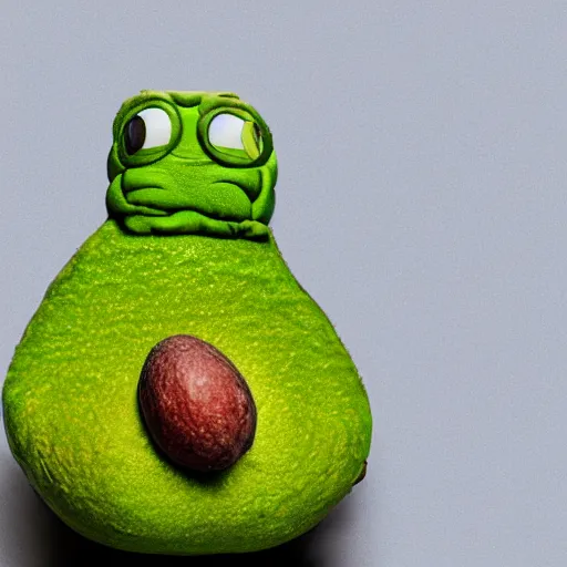 Prompt: an avocado with arms and legs wearing a starfleet uniform, patrick - stewart - avocado hybrid, 4 k photograph