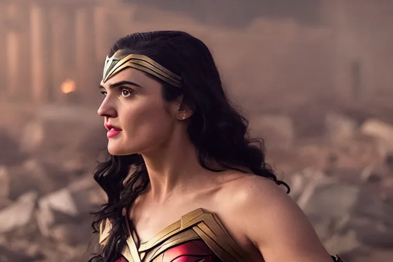 Image similar to portrait of katie mcgrath as wonder woman in a still of wonder woman 1 9 8 4 ( 2 0 2 0 )