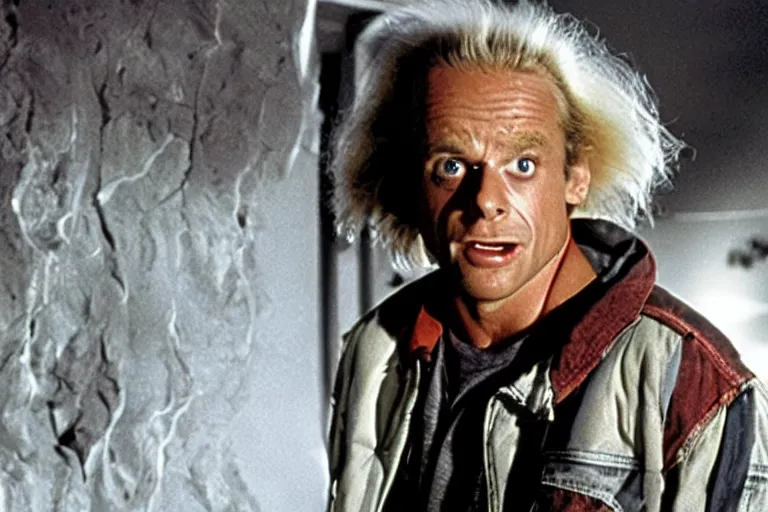 Image similar to movie still ( back to the future ), doc brown