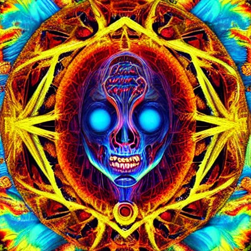 Image similar to dmt ego of death, 8 k, detailed