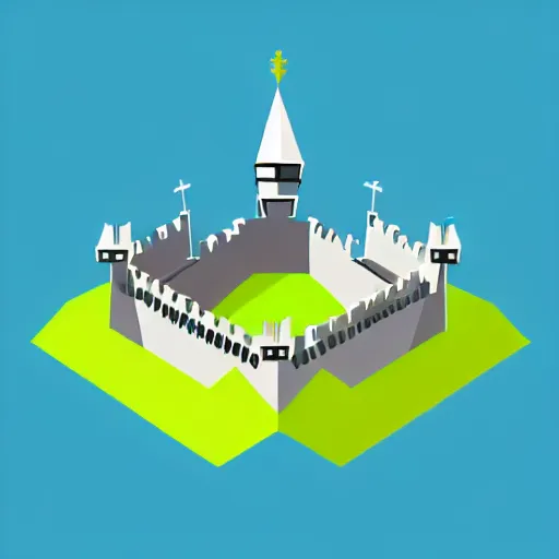 Prompt: simple vector ilustration of a citadel