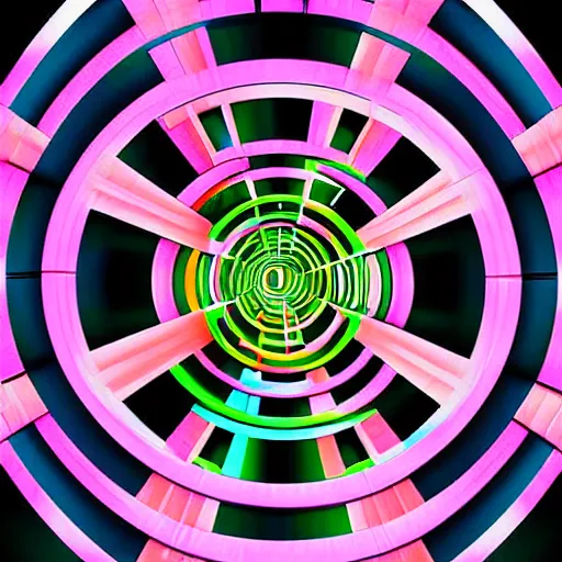 Image similar to colorful, digital art, 3 d labyrinth, similar to relativity by m. c. escher
