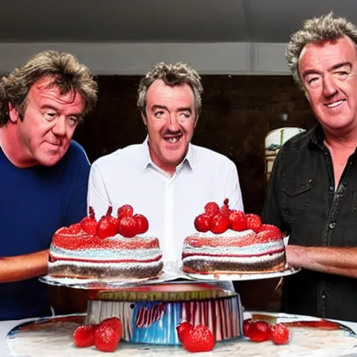 Image similar to Jeremy Clarkson, James May and Richard Hammond Bake a Cake