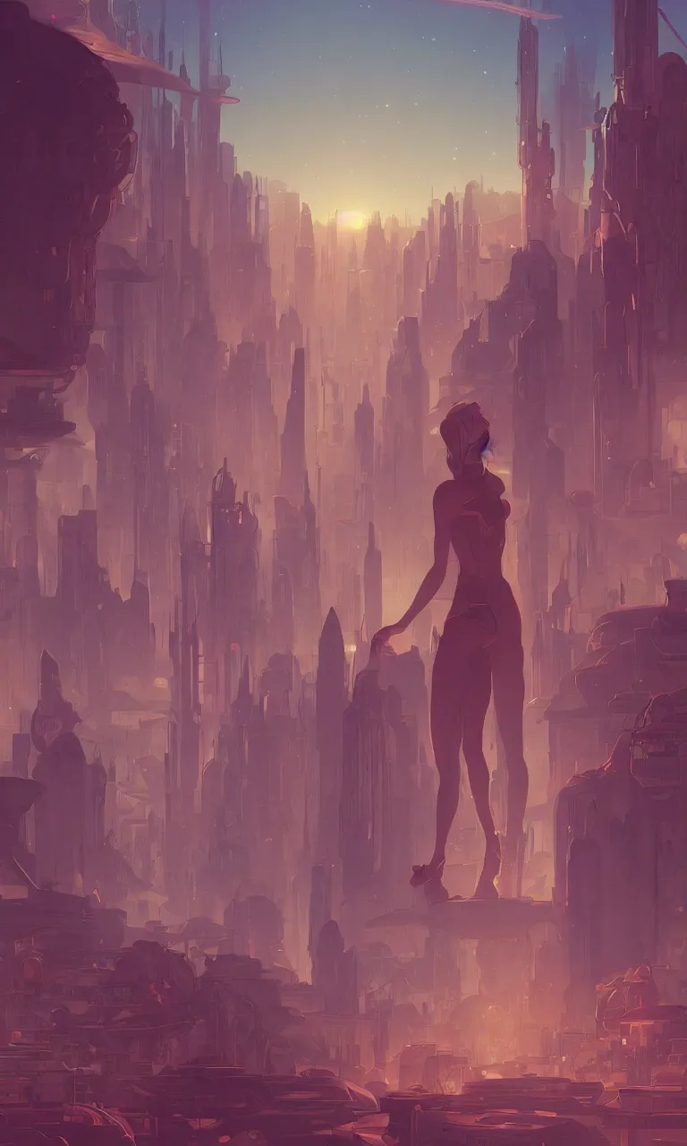 Image similar to Imagine a future city on Mars designed to sustain life for eons, ambient lighting, 4k, alphonse mucha, lois van baarle, ilya kuvshinov, rossdraws, artstation