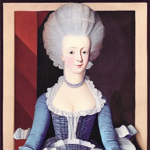 Image similar to portrait of marie antoinette by johannes itten