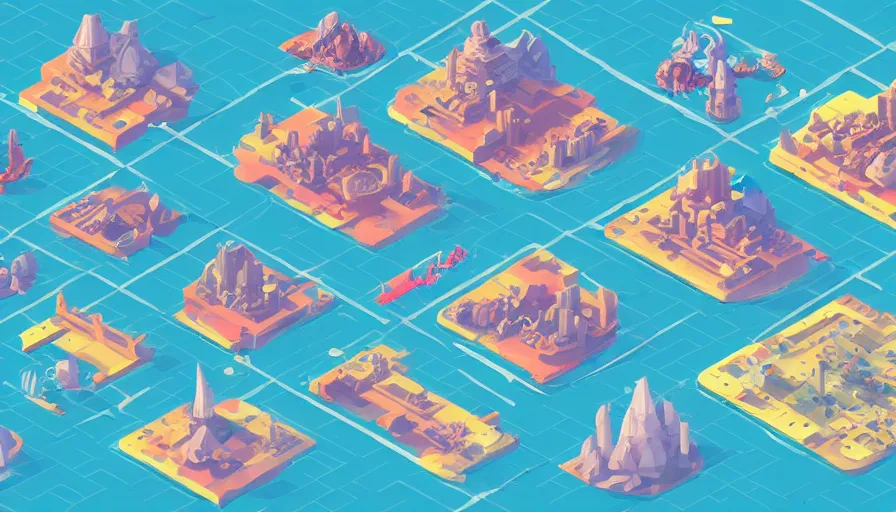 Prompt: busy isometric deep sea city, futuristic isometric underwater buildings, digital art, neat, matte colours, isometric coral, geometric sharp angles