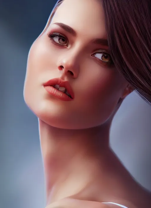 Prompt: photo of a gorgeous young woman in the style of stefan kostic, realistic, 1 / 2 body shot, sharp focus, 8 k high definition, insanely detailed, intricate, elegant, art by stanley lau and artgerm