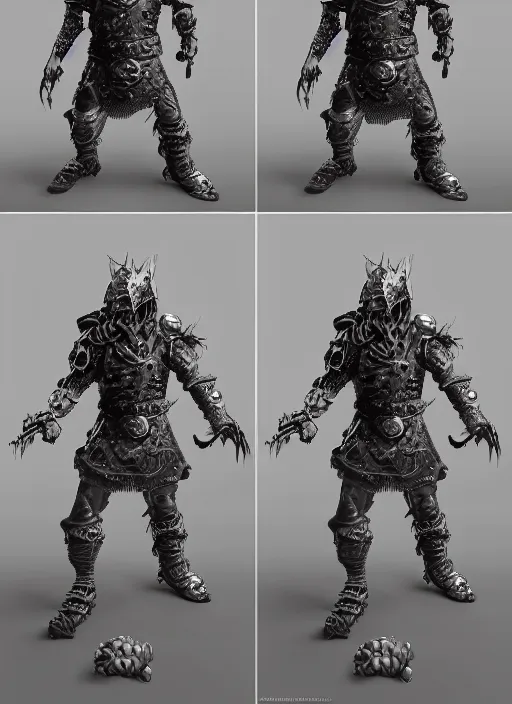 Image similar to а fantasy Proto-Slavic mythology, zombie in chain mail armor inspired blizzard games, full body, detailed and realistic, 4k, trending on artstation, octane render